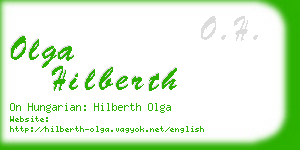 olga hilberth business card